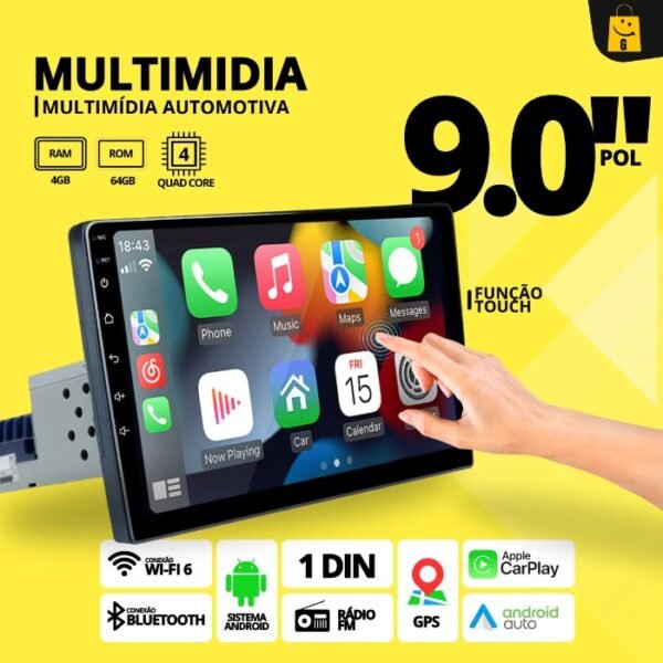 Home 19 D NQ NP 2X 630002 MLB82169937759 012025 F multimidia quadcore 9 android 130 1 din 4gb 64gb carplay