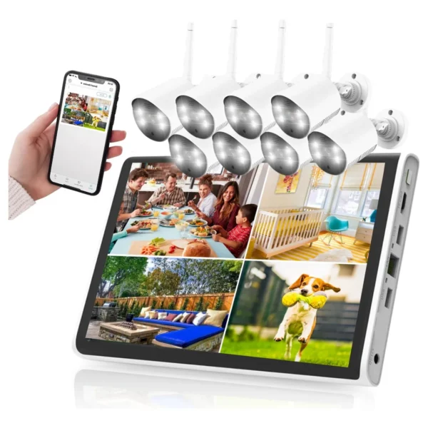 D NQ NP 2X 674008 MLB82885584494 032025 F sistema de vigilncia digital sem fio lcd kit de 8 cmeras