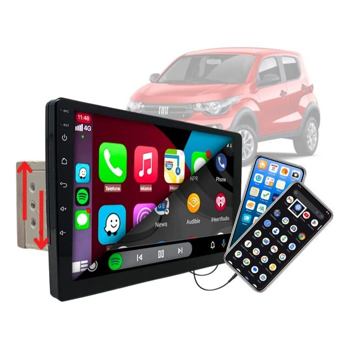 Home 71 D NQ NP 2X 878219 MLB85819599558 062025 F multimidia 1 din android tela ajustavel auto carplay 9 1080p